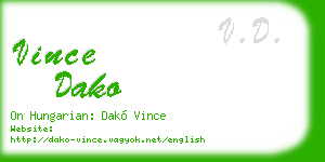 vince dako business card